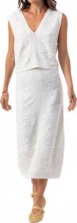 Sundays Clover Knit Vest And Zoie Skirt Set In White