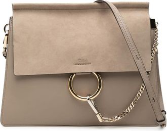Chlo&eacute; Pre-owned Chloe Medium Calfskin and Suede Faye Crossbody Ladies VTXQPJ6EEI3XYAL2