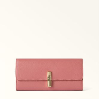 Furla Iride Portafoglio Continental Xl Rosewood Rosa Pelle Stampata Donna