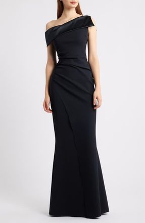 La Petite Robe Di Chiara Boni Koppany Ruched Off the Shoulder Mermaid Gown in Black at Nordstrom, Size 12 Us
