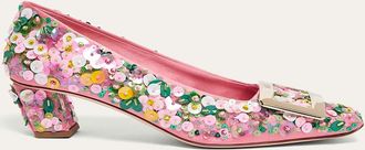 Roger Vivier Belle Vivier Sequin Satin Pumps