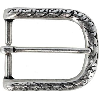 Trafalgar Store 35mm Italian Distinct Vineyard Solid Brass Harness Belt Buckle in English Silver at Nordstrom