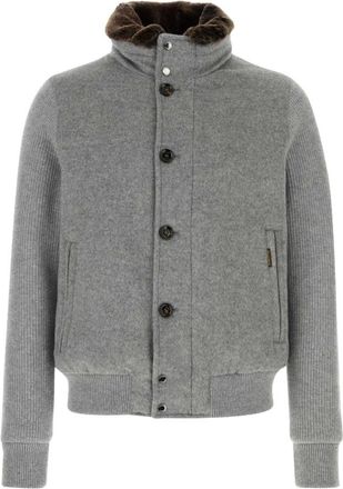 Moorer Levion Down Jacket - Heren - Bomber jackets - Grijs - S - Wol - Jassen