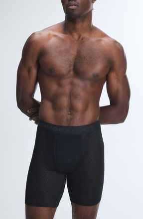 Savage x Fenty Shadow Fit Long Boxer Briefs in Black Caviar at Nordstrom, Size X-Small
