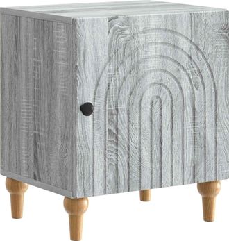 vidaXL Armario De Noche Gris Sonoma 43 X 34,5 X 50 Cm Vidaxl