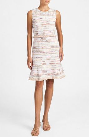 Santorelli Curona Sleeveless Sheath Dress in Modern Tweed in Chai at Nordstrom, Size 4