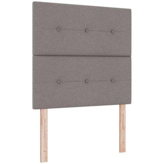 vidaXL Cama Tipo Box Spring Con Cabecera Taup&eacute; 90 X 190 Cm Tela Vidaxl