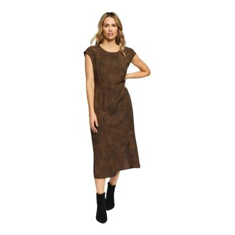 2-Biz Midi Jurk - Dames - Casual kleedjes - Bruin - S - Kleedjes