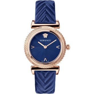 Versace Dames, Accessoires, Blauw, Maat: ONE Size Leer