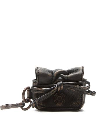 Acne Studios multi-pocket headphones case - unisex - Polyurethane/Polyester/Calf Leather - One Size - Brown