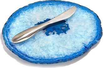 ANNA new york Ita Blue Cheese Plate & Forma Spreader