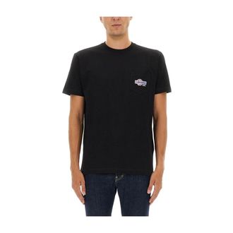 Dsquared2 T-Shirt con Taschino e Logo - - Tops - Uomo - Nero - S
