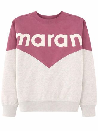 Isabel Marant Houston Chevron Pattern Logo Sweatshirt