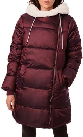 Bernardo Faux Fur Lined Water Resistant Puffer Jacket in Pomegranate at Nordstrom Rack, Size Xx-Large