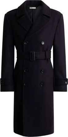 Bally Jas met ceintuur en dubbele rij knopen - Blauw