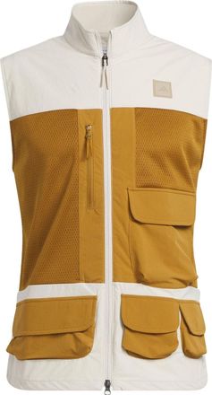 adidas Adicross Full-Zip Golf Vest Beige Brown HS5611