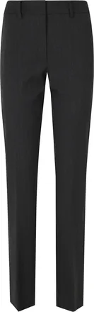 Federica Tosi Anthracite Frescolana Straight-Leg Polyester-Blend Pants