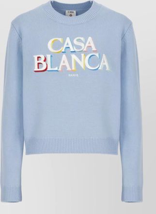 Casablanca wool ribbed crewneck sweater