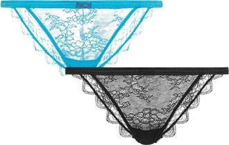 John Richmond Geborduurde kanten bikinislip - Dames - Onderbroek - Veelkleurig - S - Ondergoed