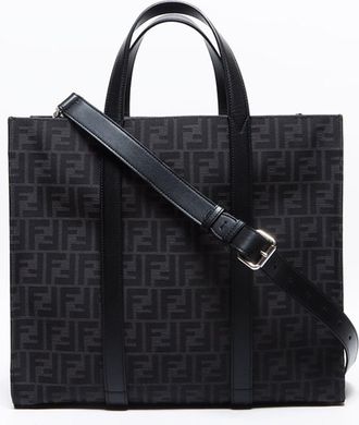 Fendi Black Leather Tote Bag (Pre-Owned)