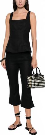 Faithfull The Brand Valeria Flared Capri In Black