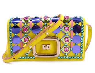 Roger Vivier Yellow Viv Choc Disco Mini Bag