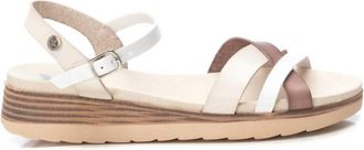 Xti Womens Low Wedge Sandals In Ice