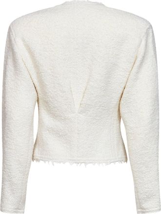 Isabel Marant Womens Jacket Suna Boucl&eacute; Wool Ecru Virgin Bomber