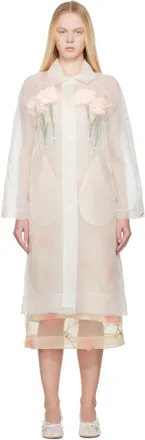 ワンピース Courreges Ivory Cotton Blend Polo Dress Courrèges Courreges Women Ivory Cotton Blend Polo Dress In