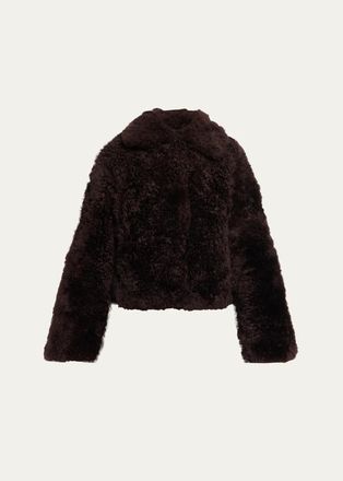 Yves Salomon Goat Fur Short Coat