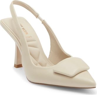 Anne Klein Ilani Slingback Pump in Bone Nappa Pu at Nordstrom Rack, Size 6.5