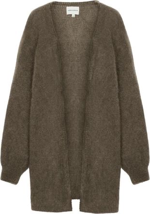 Americandreams Lee Midi Cardigan - Dames - Vesten - Bruin - S/M - Wol - Truien & Vesten