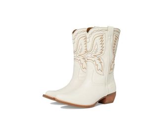 Frye and Co. Irlene Short Deco Stitch Cowboy Womens Boots White : 6.5 M, Suede
