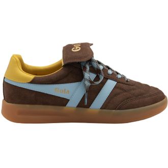 Gola Womens Stadia 86 Sneakers In Dark Brown/air/pollen/gum