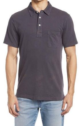 Faherty Sunwashed Organic Cotton Polo in Washed Black at Nordstrom Rack, Size Xx-Large