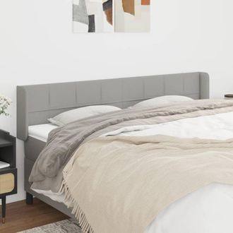 vidaXL Cabecero De Tela Gris Claro 183x16x78/88 Cm Vidaxl