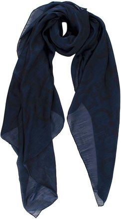 Ferragamo Blue Gancini Print Scarf