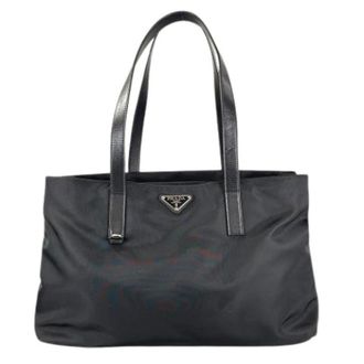 Prada Pre-owned Tote Bags, female, Black, Size: ONE SIZE Pre-owned Nylon Tote Bag