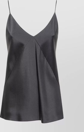 Max Mara silk top relaxed fit satin finish