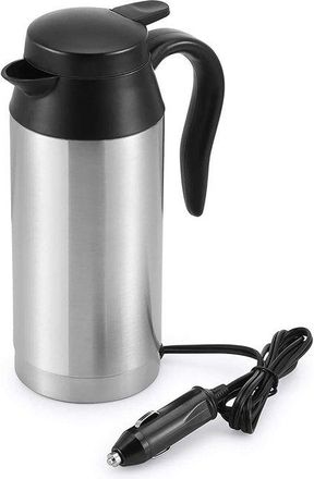 OEM Hervidor De Coche, Hervidor De Viaje, Hervidor Port&aacute;til Para Coche, 750 Ml, Enchufe De 12 V, Acero Inoxidable, Calentamiento R&aacute;pido, Plateado