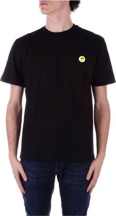 Barrow Barrow, Tops, Heren, Zwart, S, Katoen, Zwart Logo T-shirt Polo Unisex