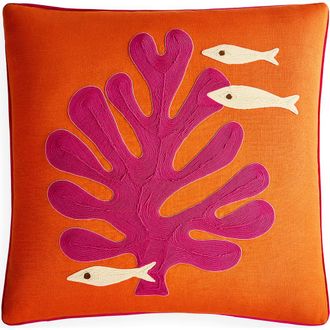Jonathan Adler Playa Pillow in Coral at Nordstrom, Size 22X22