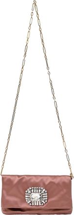 Jimmy Choo London Titania Clutch Bag in Pink Satin
