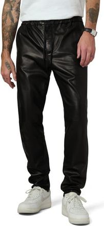Joe's The Laird Slim Fit Leather Pants in Black at Nordstrom, Size Xx-Large