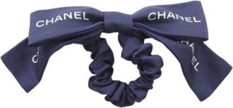 Chanel Pre-owned Accessories, female, Blue, Size: ONE SIZE Pre-owned Scrunchie