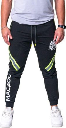 Maceoo Lightening Black Stretch Cotton Joggers at Nordstrom, Size 4X-Large