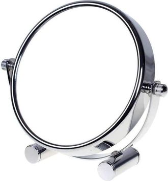 OEM Espejo De Maquillaje Con Aumento De 3x, Espejo Cosm&eacute;tico Compacto Independiente De 8 Pulgadas, Cromado, &Oslash; 20 Cm Y Giratorio 360&deg;, Espejo De Maquillaje