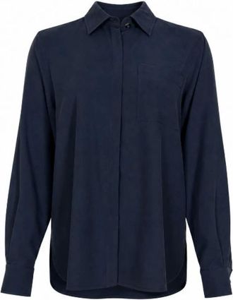 Max Mara Patch-pocket Long-sleeve Shirt - female - Max Mara - Shirts - Blue - XS - Blouses & Shirts