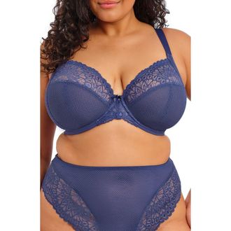 Elomi Tiernie Underwire Plunge Bra in Denim at Nordstrom, Size 46Dd