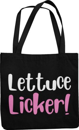 Generic Lettuce Licker- Funny Lesbian Tote Bag (Black)